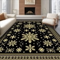 thumbnail image 1 of ODIKA 6'x9' Machine Washable Non-Slip Area Rug, Jolly Winter Wonderland Entryway Greeting Seasonal High Traffic Rug, Black, 738260, 1 of 7