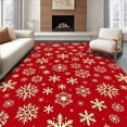thumbnail image 1 of ODIKA 6'x9' Machine Washable Non-Slip Area Rug, Joyful Symphony Elegant Decorative High Traffic Rug, Red, 605614, 1 of 7