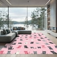 thumbnail image 1 of ODIKA 6'x9' Machine Washable Non-Slip Area Rug, Kawaii Pink High Traffic Rug, Pink, 1056350, 1 of 7