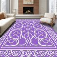 thumbnail image 1 of ODIKA 6'x9' Machine Washable Non-Slip Area Rug, Labyrinth Artisan High Traffic Rug with Pad, Purple, 665352, 1 of 8