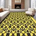 thumbnail image 1 of ODIKA 6'x9' Machine Washable Non-Slip Area Rug, Lattice Everwash Machine Cleanable Floor High Traffic Rug with Pad, Yellow, 518319, 1 of 8