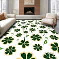 thumbnail image 1 of ODIKA 6'x9' Machine Washable Non-Slip Area Rug, Lucky Patch Tree Skirt with Radiant Abstract Leaf High Traffic Rug with Pad, Green, 741356, 1 of 8