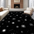 thumbnail image 1 of ODIKA 6'x9' Machine Washable Non-Slip Area Rug, Luminescent Constellation Starfield Waterproof in Dark Reversible High Traffic Rug, Black, 711319, 1 of 7