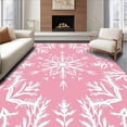 thumbnail image 1 of ODIKA 6x9 Machine Washable Non-Slip Area Rug, Luxurious Crystal Seasonal Adornment High Traffic Rug with Pad, Pink, 739980, 1 of 8