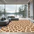 thumbnail image 1 of ODIKA 6'x9' Machine Washable Non-Slip Area Rug, Luxurious Leopard Spot Motif with Contemporary Shapes High Traffic Rug with Pad, Beige, 900678, 1 of 8