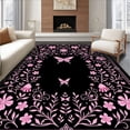 thumbnail image 1 of ODIKA 6'x9' Machine Washable Non-Slip Area Rug, Magical Fairy Enchanted Wonderland Dreamy Adventure Land High Traffic Rug with Pad, Pink, 725106, 1 of 8