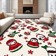 thumbnail image 1 of ODIKA 6'x9' Machine Washable Non-Slip Area Rug, Magical Frosty Friend DIY Hooking Beginner Package High Traffic Rug, Red, 627751, 1 of 7