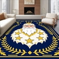thumbnail image 1 of ODIKA 6'x9' Machine Washable Non-Slip Area Rug, Magical North Pole Passage Accent Adorned Glittering Stars High Traffic Rug with Pad, Blue, 608275, 1 of 8