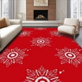 thumbnail image 1 of ODIKA 6'x9' Machine Washable Non-Slip Area Rug, Magnificent Yuletide Fir Platform Decoration High Traffic Rug, Red, 654288, 1 of 7