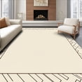thumbnail image 1 of ODIKA 6'x9' Machine Washable Non-Slip Area Rug, Minimalist Interlocking Design with Neutral Palette High Traffic Rug, Beige, 663943, 1 of 7