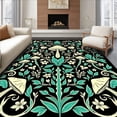 thumbnail image 1 of ODIKA 6x9 Machine Washable Non-Slip Area Rug, Mystic Forest Toadstool and with Flourishing Botanicals Ultra Soft Rug, None, 556983, 1 of 7
