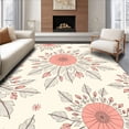 thumbnail image 1 of ODIKA 6'x9' Machine Washable Non-Slip Area Rug, Mystical Enchanted Garden Botanical Whimsical Ethereal Delicate High Traffic Rug, Pink, 541960, 1 of 7