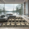 thumbnail image 1 of ODIKA 6'x9' Machine Washable Non-Slip Area Rug, Native Black High Traffic Rug, Beige, 994859, 1 of 7
