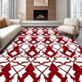 thumbnail image 1 of ODIKA 6'x9' Machine Washable Non-Slip Area Rug, Nordic Lattice Decorative Winter Accent High Traffic Rug, Red, 506204, 1 of 7