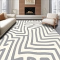 thumbnail image 1 of ODIKA 6'x9' Machine Washable Non-Slip Area Rug, Nordic Maze Interlocking Abstract Contemporary Design High Traffic Rug, Gray, 463923, 1 of 7