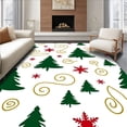 thumbnail image 1 of ODIKA 6'x9' Machine Washable Non-Slip Area Rug, North Pole Frosty Celebration Absorbent Floor High Traffic Rug with Pad, Green, 735626, 1 of 8