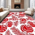 thumbnail image 1 of ODIKA 6'x9' Machine Washable Non-Slip Area Rug, North Pole Striped Treat Entrance Hearth Decoration High Traffic Rug with Pad, Red, 612786, 1 of 8