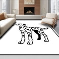 thumbnail image 1 of ODIKA 6'x9' Machine Washable Non-Slip Area Rug, Pillow Crafting Spotted Dalmatian Hook Stitching Supplies High Traffic Rug with Pad, Black, 633751, 1 of 8