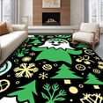 thumbnail image 1 of ODIKA 6'x9' Machine Washable Non-Slip Area Rug, Playful Cartoon Ghost Featuring Abstract Trees and Festive Accents High Traffic Rug with Pad, Black, 742927, 1 of 8