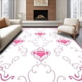 thumbnail image 1 of ODIKA 6'x9' Machine Washable Non-Slip Area Rug, Romantic Medallion with Flourish Accents and Delicate Swirls High Traffic Rug, Pink, 741107, 1 of 7