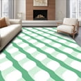 thumbnail image 1 of ODIKA 6'x9' Machine Washable Non-Slip Area Rug, Sage Checkerboard Floor Accent with Modern Minimalist Appeal High Traffic Rug with Pad, Green, 612202, 1 of 8