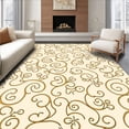 thumbnail image 1 of ODIKA 6'x9' Machine Washable Non-Slip Area Rug, Scroll Design Slip Resistant for Easy Maintenance High Traffic Rug, Beige, 468860, 1 of 5