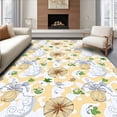 thumbnail image 1 of ODIKA 6'x9' Machine Washable Non-Slip Area Rug, Seashell Treasure Sand Dollar Latch Hook Kit DIY Tapestry Pillow Project High Traffic Rug with Pad, Yellow, 619134, 1 of 8