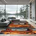 thumbnail image 1 of ODIKA 6'x9' Machine Washable Non-Slip Area Rug, Southwestern Burnt Orange High Traffic Rug, Orange, 1173885, 1 of 7