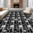 thumbnail image 1 of ODIKA 6'x9' Machine Washable Non-Slip Area Rug, Spooky Harvest Festival Entrance Welcoming Doorstep High Traffic Rug with Pad, Black, 514904, 1 of 8