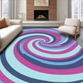 thumbnail image 1 of ODIKA 6'x9' Machine Washable Non-Slip Area Rug, Swirling Vortex Abstract with Mesmerizing Spiral Design High Traffic Rug with Pad, Pink, 601254, 1 of 8