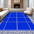 thumbnail image 1 of ODIKA 6'x9' Machine Washable Non-Slip Area Rug, Tile Mosaic Border Design High Traffic Rug, Blue, 525952, 1 of 7