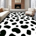 thumbnail image 1 of ODIKA 6'x9' Machine Washable Non-Slip Area Rug, Traditional Farm Animal Hide with Authentic Spots High Traffic Rug with Pad, Black, 570136, 1 of 8