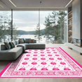 thumbnail image 1 of ODIKA 6'x9' Machine Washable Non-Slip Area Rug, Traditional Pink High Traffic Rug, Pink, 1047952, 1 of 7