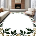thumbnail image 1 of ODIKA 6'x9' Machine Washable Non-Slip Area Rug, Vintage Holly Berry Scroll with Classic Vine Border High Traffic Rug with Pad, Green, 732991, 1 of 8