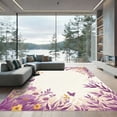 thumbnail image 1 of ODIKA 6'x9' Machine Washable Non-Slip Area Rug, Watercolor Purple High Traffic Rug, Purple, 1078504, 1 of 7