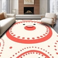 thumbnail image 1 of ODIKA 6'x9' Machine Washable Non-Slip Area Rug, Whimsical Chill Pill Featuring Rounded Edges And Smiling Face High Traffic Rug, Red, 371737, 1 of 7