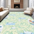 thumbnail image 1 of ODIKA 6'x9' Machine Washable Non-Slip Area Rug, Wilderness Hideaway Scene with Forest Creatures High Traffic Rug with Pad, Beige, 683190, 1 of 8