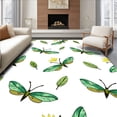 thumbnail image 1 of ODIKA 6'x9' Machine Washable Non-Slip Area Rug, Wilderness Insect Symphony Displaying Elegant Flying Creatures High Traffic Rug with Pad, Green, 573054, 1 of 8