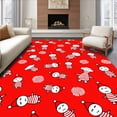 thumbnail image 1 of ODIKA 6'x9' Machine Washable Non-Slip Area Rug, Winter Prehistoric Animal Stitching Project with Printed Canvas Guide Setup High Traffic Rug with Pad, Red, 744890, 1 of 8