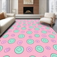thumbnail image 1 of ODIKA 6'x9' Machine Washable Non-Slip Area Rug, Zen Garden Moss Stone with Meditation Sanctuary Artistic High Traffic Rug with Pad, Pink, 529318, 1 of 8