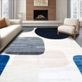 thumbnail image 1 of ODIKA 8'x10' Machine Washable Non-Slip Area Rug, Abstract Contemporary Grey Navy Modern Art Design High Traffic Rug, Gray, 104792, 1 of 7