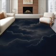 thumbnail image 1 of ODIKA 8' x 10' Machine Washable Non-Slip Area Rug, Abstract Cloud High Traffic Rug, Black, 439429, 1 of 7