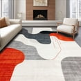 thumbnail image 1 of ODIKA 8'x10' Machine Washable Non-Slip Area Rug, Raven Kiss Vermilion Splash Grey Abstract High Traffic Rug, Gray, 104595, 1 of 7