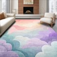 thumbnail image 1 of ODIKA 8'x10' Machine Washable Non-Slip Area Rug, Whimsical Cloudscape Playful Gradient Design for Any Space High Traffic Rug, Pink, 146147, 1 of 7