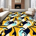thumbnail image 1 of ODIKA 8' x 10' Machine Washable Non-Slip Area Rug, Abstract Flame High Traffic Rug, Yellow, 457998, 1 of 7