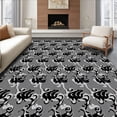 thumbnail image 1 of ODIKA 8' x 10' Machine Washable Non-Slip Area Rug, Abstract Seahorse High Traffic Rug, Gray, 366185, 1 of 7