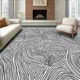 thumbnail image 1 of ODIKA 8' x 10' Machine Washable Non-Slip Area Rug, Abstract Wave High Traffic Rug, Black, 291925, 1 of 7
