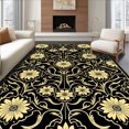 thumbnail image 1 of ODIKA 8' x 10' Machine Washable Non-Slip Area Rug, Art Nouveau Flower High Traffic Rug, Black, 582300, 1 of 7