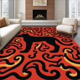 thumbnail image 1 of ODIKA 8' x 10' Machine Washable Non-Slip Area Rug, Art Nouveau Panther High Traffic Rug, Red, 321741, 1 of 7