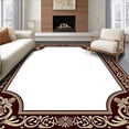 thumbnail image 1 of ODIKA 8' x 10' Machine Washable Non-Slip Area Rug, Baroque Scroll High Traffic Rug, Brown, 532056, 1 of 7